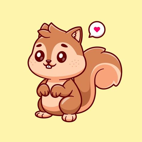 Free Vector | Free vector cute squirrel standing cartoon vector icon illustration. animal nature icon concept isolated premium Chipmunk Cartoon Drawing, Squrriel Draw, Squirrel Vector Illustration, Squirell Cartoon, Cute Squrriel, Squirrel Animation, Cute Squirrel Drawing, Aesthetic Drawings Sketches, Squirrel Icon