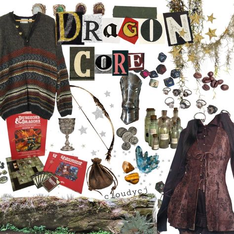 dragoncore, goblincore, fairycore, adventurer, tavern, dragons, gravity falls, potion, witchcore, dungeons and dragon aesthetic Dragon Clothes Aesthetic, Dragoncore Fashion, Dragon Core Aesthetic Outfits, Dragoncore Aesthetic Outfits, Dragon Core Aesthetic, Dragoncore Outfits, Dragoncore Aesthetic, Fantasycore Aesthetic, Dragon Core