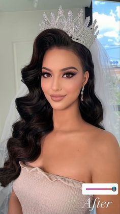 #BEAUTY, #RELATIONSHIPS #Fashion #Animals #Outfits #Winter Outfits #Animals Makeup Date Night, Black Brides Hairstyles, Glam Bride Makeup, Black Wedding Hairstyles, Glam Bride, Hairdo Wedding, Quince Hairstyles, Long Hair Wedding Styles, Braut Make-up