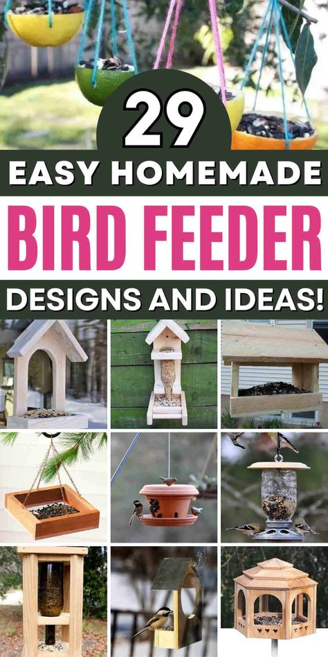 This article provides 29+ DIY bird feeder ideas using recycled materials like plastic bottles and flower pots, and unique designs with teacups and mason jars. Aesthetic Bird Feeder, How To Build Bird Feeders, Easy Bird Feeders Diy, Diy Large Bird Feeder, Bird Feeder Ideas Diy, Bird Feeder Plans Free, Diy Bird Feeders Homemade, Bird Feeders Diy Homemade, Bird Feeder Station Ideas Diy