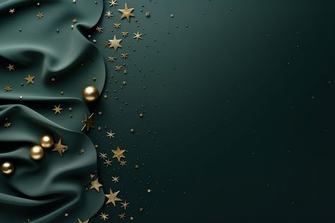 Green Christmas Background Aesthetic, Green Gold Background, Gold Christmas Wallpaper, Green And Gold Christmas, New Year Theme, Backgrounds Christmas, Dark Green Background, Background Christmas, New Years Background