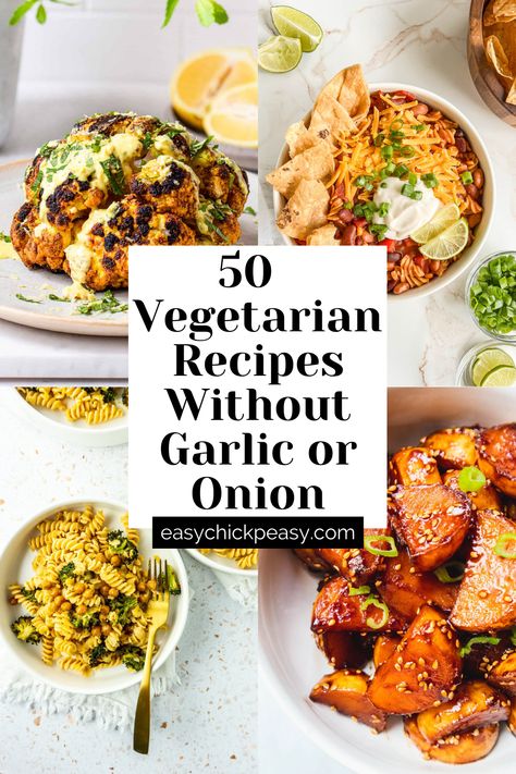 Soups Without Onions And Garlic, Recipes No Onion No Garlic, Garlic Based Recipes, Garlic Onion Free Recipes, No Onions No Garlic Recipes, Onion Allergy Recipes, Garlic Allergy Recipes, No Onion No Garlic Recipes Gluten Free, Vegetarian Recipes Without Onion Garlic