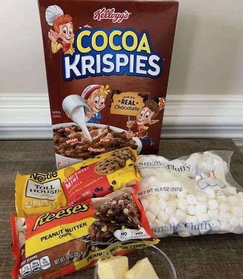 Peanut Butter Cocoa Krispie Treats Cocoa Krispies Peanut Butter Treats, Cocoa Krispie Treats Peanut Butter, Cocoa Krispie Treats Recipes, Cocoa Krispie Treats, Cocoa Krispies, Chocolate Shapes, Krispie Treats Recipe, Krispy Treats, Cereal Treats