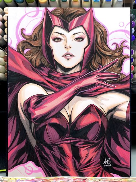 Stanley Artgerm™ Lau on Twitter: "Day 21. Scarlet Witch. Really looking forward to the Wandervision TV series. #scarletwitch #arttrober2020… " Artgerm Art, Stanley Lau, Stanley Artgerm, Dylan Dog, Zack Fair, Scarlett Witch, Marvel Women, Witch Art, Marvel X