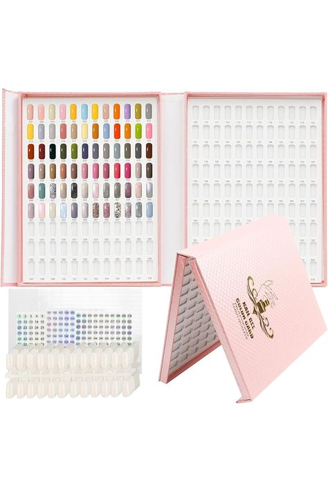 Professional 216 Nail Colors Chart, Nail Gel Polish Organizer Display Card Book, Nail Art Salon Nail Swatch Stick Card board Painting Practice Book Nail Colors Chart, Book Nail Art, Colors Chart, Painting Practice, Board Painting, Nail Art Salon, Nail Gel Polish, Card Board, Card Book