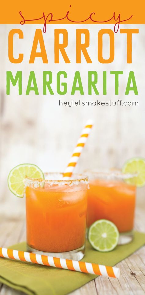 A carrot margarita? Yes! Take a plain jane margarita and spice it up -- this zesty carrot margarita has a ton of personality and is perfect for Cinco de Mayo and other fun parties. Carrot Margarita, Unique Margarita Recipes, Mexican Food Dishes, Easter Cocktails, Spicy Carrots, Margarita Salt, Margarita Ingredients, Medicinal Herb, Amazing Appetizers