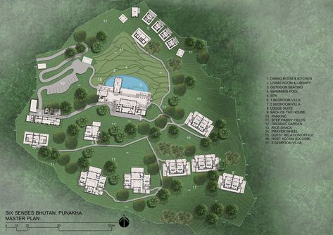 Mountain Resort Design, Resort Design Plan, Forest Resort, Resort Plan, Resort Architecture, Six Senses, Hills Resort, Graphic Design Brochure, Architecture Concept Diagram