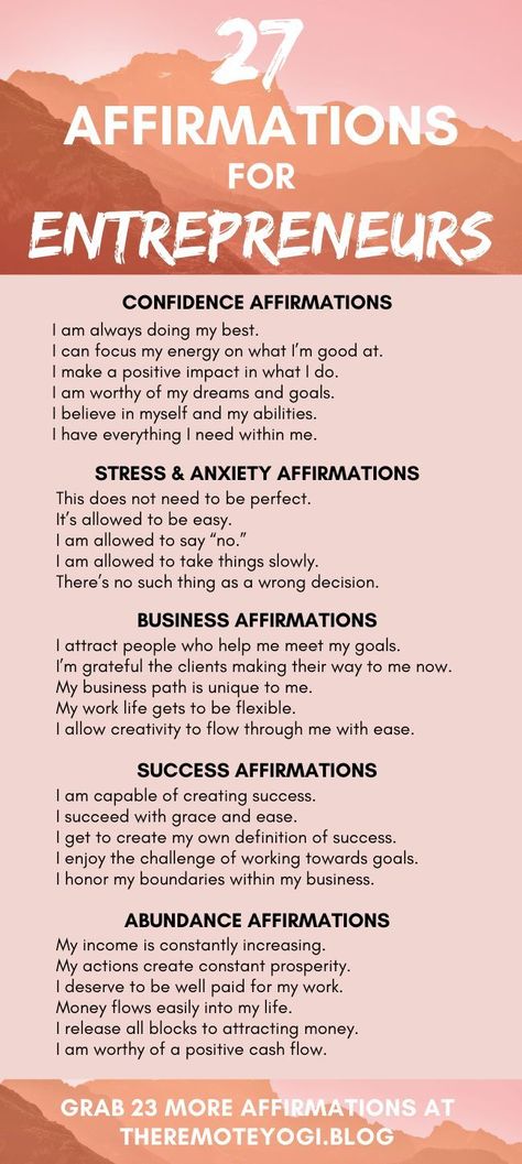 Life as an entrepreneur or business owner can be challenging. I’ve put together some of my top affirmations for entrepreneurs to help keep you motivated and confident. Entrepreneur Affirmations, Amway Business, Entrepreneurship Motivation, Powerful Affirmations, Boost Confidence, Success Affirmations, Entrepreneur Motivation, Entrepreneur Mindset, Care Quotes