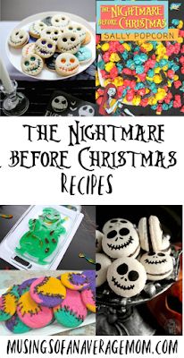 Musings of an Average Mom: Nightmare before Christmas recipes Nightmare Before Christmas Food Recipes, Nightmare Before Christmas Menu Ideas, Nightmare Before Christmas Party Food Ideas Appetizers, Nightmare Before Christmas Food Theme, Nightmare Before Christmas Themed Dinner, Nightmare Before Christmas Dinner Ideas, Nightmare Before Christmas Desserts, Nightmare Before Christmas Party Food, Nightmare Before Christmas Dinner