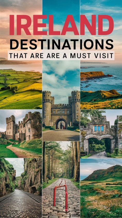 Check out this article if you want to plan your perfect Ireland Travel Guide and travel some must-visit Ireland destinations. 

You'll find tips on what to pack for Ireland in June, must-dos in Dublin, and a comprehensive Ireland itinerary. 

Save this pin for later to ensure your trip to Ireland covers all the best Ireland destinations and places to visit. Must Sees In Ireland, Cities To Visit In Ireland, Ireland Vacation Itinerary, 5 Days In Ireland Itinerary, Travel To Ireland And Scotland, Ireland Top 10 Places To Visit, Scotland And Ireland Travel, Visiting Ireland Tips, 12 Days In Ireland