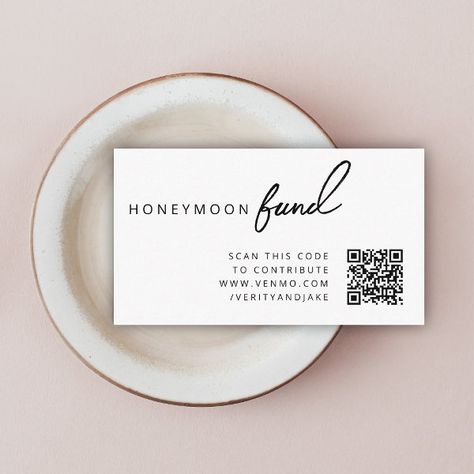 Honeymoon Fund QR Code Wedding Registry Minimalist Enclosure Card Honeymoon Fund Wedding, Honeymoon Wish, Wedding Invitation Inserts, Wedding Fund, Qr Code Wedding, Honeymoon Fund, Wedding Enclosure Cards, Wedding Registry, Money Gift