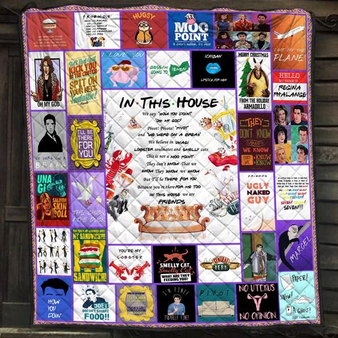 Friends Tv Show Bedroom Ideas, Friends Tv Show Crochet Blanket Pattern, Friends Tv Show Bedding, Friends Tv Show Cross Stitch Pattern, Film Strip Quilt, Friends Tv Series, Blanket Quilt, Creative Craft, Film Strip