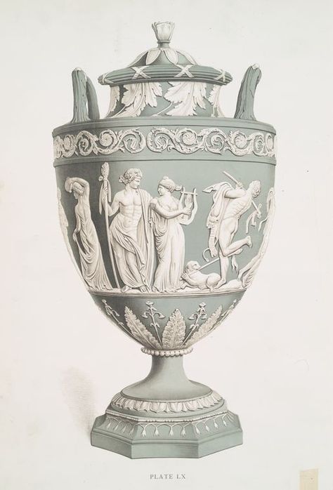 John Flaxman, Wedgwood Pottery, The Muses, Blue Jasper, A0 Poster, Greek Vases, Greek Tattoos, Ceramic Artwork, Antique Illustration