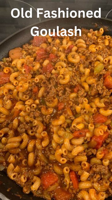 Old Fashioned Goulash recipe is the one I grew up with. You cook everything on the stovetop and then bake until all the flavors come together and it gets bubbly and hot. It goes by a million different names, but in Minnesota, this is what we called it. This recipe is completely different from the rest of the world. It is a hearty beefy macaroni dish with lots of tomatoes. Depending on the part of the United States that you grew up in this also goes by the name Chop Suey or Slumgullion. Golosh Recipe Easy Simple, Goulash Recipes Stove Top, Hot Dish Recipes Minnesota, Stovetop Goulash, Golosh Recipe, Gulosh Recipe, Mexican Goulash, Slumgullion Recipe, Classic Goulash Recipe