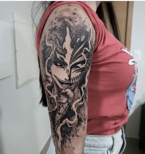 60 Me gusta, 0 comentarios - AnimeTattoo 🇺🇸🇧🇷🇻🇪🇵🇪🇯🇵🏯 (@animetatto) en Instagram: "Ichigo Hollow 👹 cool taattoo @castrotatuador 😍🐲 Follow me and Tag your. Otaku Friends to the best…" Ichigo Hollow, Bleach Tattoo, Tiger Tattoo Sleeve, Gamer Tattoos, Libra Tattoo, Manga Tattoo, Wild Tattoo, One Piece Tattoos, Naruto Tattoo