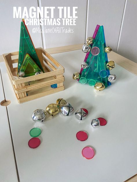 Can you build a Christmas tree? 🎄       Magnet tiles have been very popular this month! 😃 The kids have been loving building homes, garages, cribs, and most recently race tracks! 🏎 So, I only thought it would be appropriate to make magnet tiles Christmas trees 🎄 using our @picassotiles ‼️  Affiliate link in my bio 🔗     I am a huge fan of making an example and then seeing if the kids can replicate independently! M (3.5) was able to build her tree, while G (2) needed some assistance.       T Build A Christmas Tree, Magnet Tiles, Magnetic Tiles, Race Tracks, Building Homes, Christmas Activities, Winter Holidays, Christmas Trees, Cribs