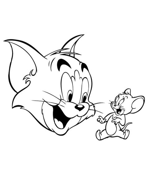 Coloring Pages For Kids Tom And Jerry - Here you can get painting templates from Tom and Jerry and some friends of Tom and Jerry for free to print and then paint. Have fun. Tom and Jerry is ... #coloring #coloringpages #printable Jerry Sketch, Tom And Jerry Coloring Pages, Tom And Jerry Coloring, Tom A Jerry, Tom And Jerry Drawing, Tom Und Jerry, Baby Disney Characters, Tom Et Jerry, Cartoon Drawings Sketches