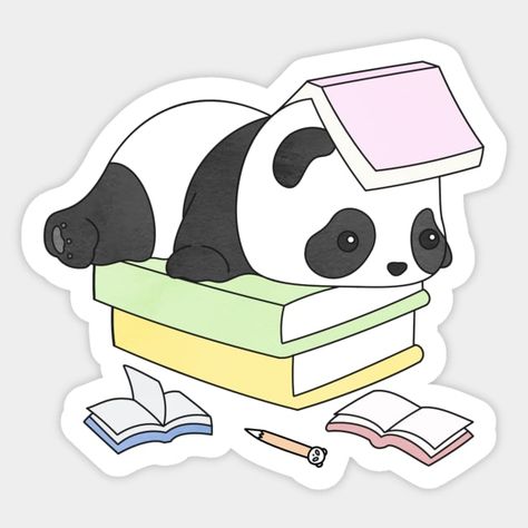 reading is very important for everyone, you need to always acknowledge your self and raise your skills, even penguin sometimes read to increase their abilities to run ! they are so funny so of course they are reading to be more funny Panda Stickers, Black And White Stickers, Cute Laptop Stickers, Instagram Photo Editing, Student Motivation, We Bare Bears, Bare Bears, Animal Stickers, White Stickers