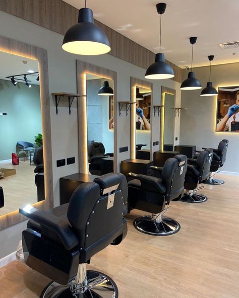 Gents Salon Interior Design, Saloon Shop Design, Saloon Decor Interior Design Modern, Saloon Designs Ideas, Barbering Shop Design, Small Saloon Decor Interior Design, Barber Salon Interior Design, Saloon Ideas Interior Design, Barber Salon Design