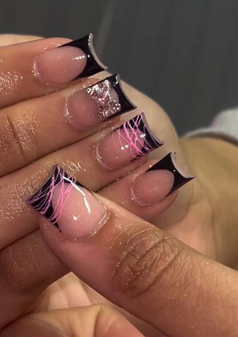 Nails Inspired, Acrylic Nail Set, Long Acrylic Nail Designs, Hard Nails, Colored Acrylic Nails, Girly Acrylic Nails, French Tip Acrylic Nails, Simple Acrylic Nails, French Acrylic Nails