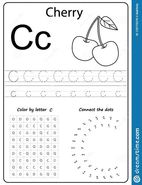 Letter C Worksheet, C Worksheet, Letter C Activities, Letters Illustration, Letter Worksheets Kindergarten, Letter C Worksheets, Letter S Worksheets, Handwriting Worksheet, Letter Recognition Worksheets