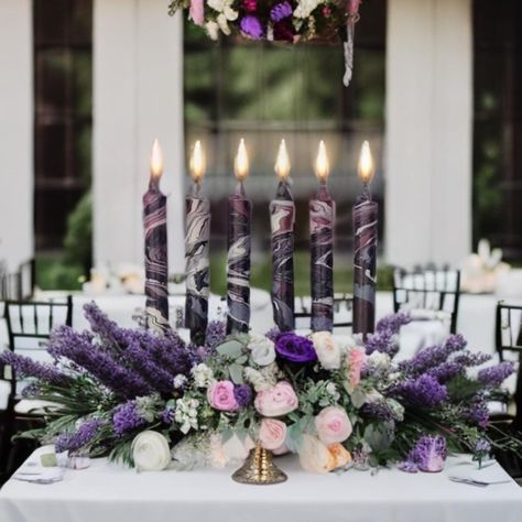 Pillar candle centerpieces