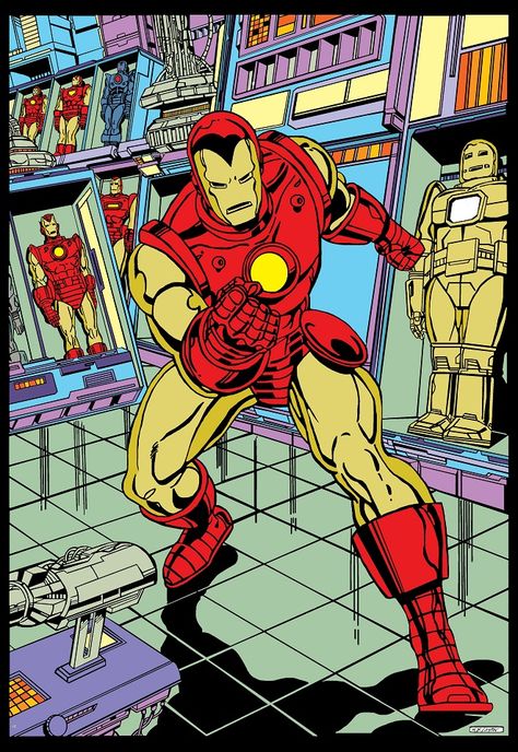 Bob Layton Iron Man Hall of Iron (Classic version) Iron Man Comic, Iron Man Wallpaper, Iron Man Art, Marvel Comics Superheroes, Iron Man Armor, Superhero Wallpaper, Old Comics, Marvel Comic Character, Marvel Iron Man