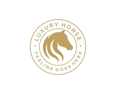 Luxury horse head silhouette logo with emblem stamp vector template Horse Head Logo, Cool Shirt Designs, Horse Logo, Round Logo, Sound Design, Horse Head, Logo Inspiration, Vector Art, Vector Free