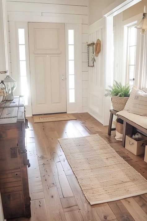 Farmhouse Entryway Decor - Charming Ideas to Welcome You Modern Farmhouse Entry, Farmhouse Entryway Ideas, Farmhouse Entryway Decor, Modern Farmhouse Entryway, Farmhouse Entry, Rustic Entryway, Elegant Console Table, Farmhouse Entryway, Entryway Wall Decor