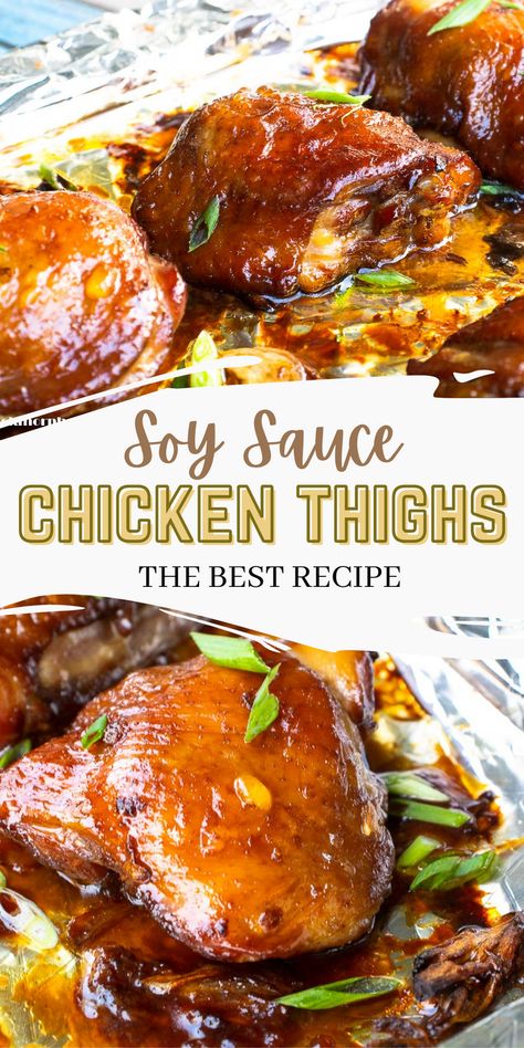 Soya Sauce Marinade Chicken, Baked Soy Sauce Chicken, Soy Marinade For Chicken, Soya Chicken Recipes, Asian Chicken Thigh Marinade, Chicken Marinade With Soy Sauce, Chicken Thigh Recipes Asian Style, Asian Chicken Marinades, Sweet Soy Sauce Chicken