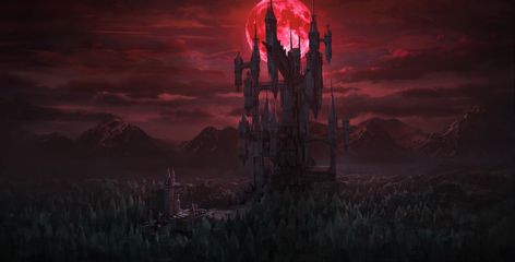 "Castlevania season 3 background design" by Bo Li Bloodborne Desktop Wallpaper, Vampire Wallpaper Laptop, Dracula Castlevania, Castlevania Dracula, Dracula Art, Background Designer, Castlevania Wallpaper, Dracula Castle, Castle Background