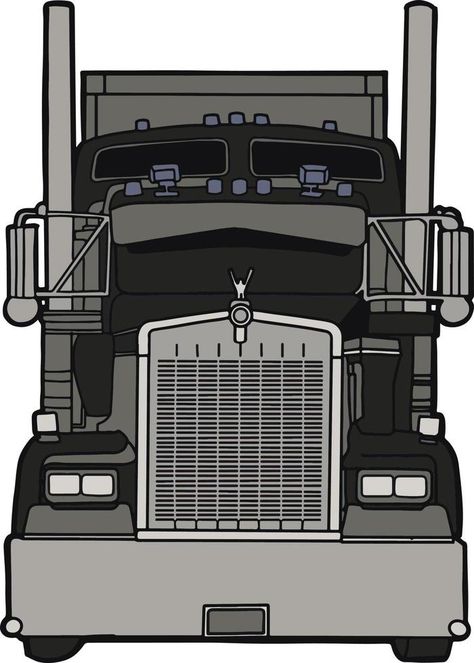 Semi trailer truck Semi Truck Illustration, Easy Winter Crafts, Truck Logo, Semi Trailer Truck, Vector Frame, Trailer Truck, Semi Trailer, Truck And Trailer, Custom Trucks