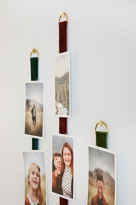 5 Genius DIYs to Display Photos Without Frames | Hunker Diy Wall Photo Display, Frameless Photo Display, Photo Display Without Frames, Frameless Picture Wall Ideas, Hang Unframed Art, Unique Frames For Pictures, Hanging Photos Without Frames, Cute Photo Display Ideas, Photo Wall Without Frames