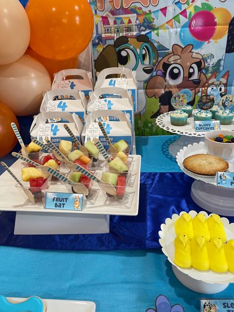 Bluey Theme Candy Table, Bluey Theme Dessert Table, Bluey Dessert Table, Bluey Dessert, Bluey Dessert Table Ideas, Bluey Birthday Party, Birthday Party Table Decorations, Birthday Party Table, Bluey Birthday