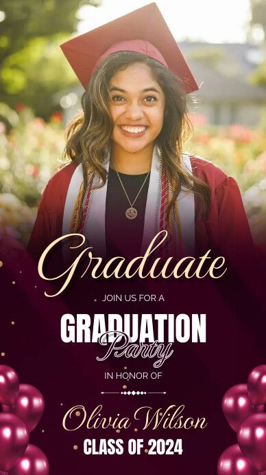 Maroon Graduation Invitation Graduation Story, Save The Date Graduation, Graduation Save The Date, Yearbook Templates, Law Graduation, Grad Party Invite, Yearbook Template, Graduation Invites, Burgundy Invitations