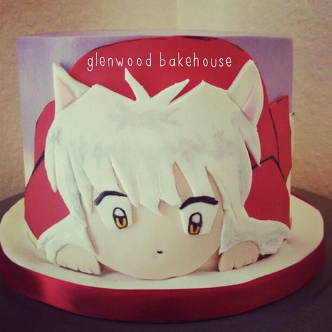 Inuyasha cake Zelda Cake, Heavy Cream Recipes, Anime Birthday, Anime Cake, Anna Birthday, Cake Hacks, Sakura Card, Cake Creations, Creative Cakes