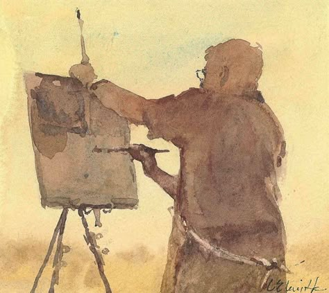 Watercolors Landscapes, Aquarel Art, Watercolour People, Watercolour Inspiration, Figure Sketching, School Of Art, Plein Air Paintings, Urban Sketching, Watercolor Sketch