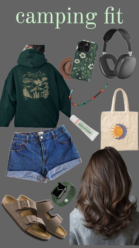 granola girl #granolagirl #camping #green Granola Girl Must Haves, Campcore Outfits, Granola Fashion Outfits, Granola Lifestyle Aesthetic, Granola Fashion, Supernatural Oc, Outfit Minimalista, Outdoorsy Outfits, Granola Girl Outfits