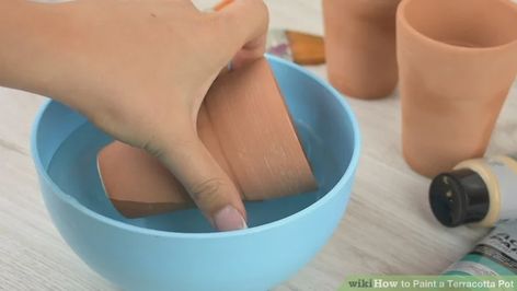 How to Paint a Terracotta Pot: 12 Steps (with Pictures) - wikiHow Vegetable Side Dishes For Bbq, Paint Terracotta Pots, Terracotta Painting, Paint Terracotta, Painted Terracotta Pots, Teracotta Pots, Decorating Terra Cotta Pots, Brick Painting, Diy Terra Cotta Pots