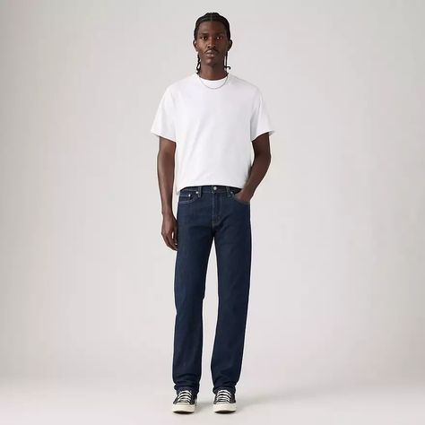 513™ Slim Straight Men's Jeans - Dark Wash | Levi's® US Straight Leg Jeans Outfit, Straight Leg Jeans Outfits, Jeans Outfit Men, Capsule Wardrobe Essentials, Distressed Denim Jeans, Sweatshirt Shirt, Distressed Denim, Capsule Wardrobe, Wardrobe Essentials