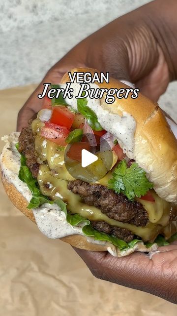 Pretty Brown Vegan, LLC on Instagram: "Vegan Jerk Burgers 🍔 @walkerswood @impossible_foods @hellmannsmayonnaise" Vegan Recipes Burger, Meatless Protein Recipes, Easy Vegan Sandwich Recipes, Vegan Street Food, Jerk Burgers, Impossible Meat Recipes, Vegan Boards, Best Vegan Burger Recipe, Yummy Vegan Recipes