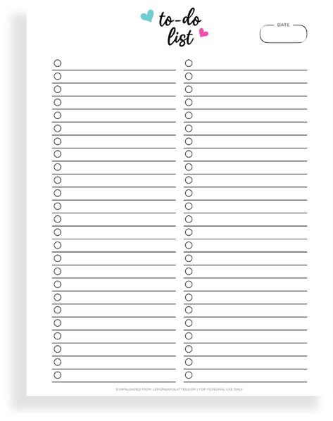 Free Printable List Templates, To Do List Template Free Printable, Printable List Templates, To Do List Printable Free, Todo List Printable, Free To Do List Printable, Cute To Do List Template, Todo List Template, Cute Dinosaur Coloring Pages