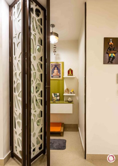 7 Pooja Room & Unit Door Designs For Your Home Pooja Design, Pooja Room Door, Mandir Ideas, Mandir Designs, Puja Ghar, Different Interior Design Styles, Mandir Design, Temple Design For Home, Pooja Mandir