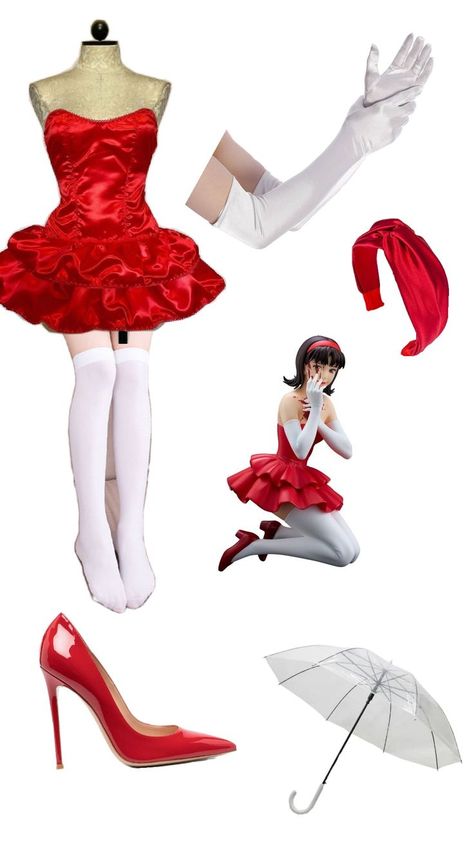 mima cosplay, vestido vermelho curto, salto alto vermelho, meia calça branca, luvas brancas, guarda chuva branco e tiara vermelha Mima Cosplay, Cozy Apartment Decor, Blue Costumes, Pretty Halloween Costumes, Last Minute Halloween Costumes, Perfect Blue, Blue Anime, Halloween Costume Outfits, Halloween 2