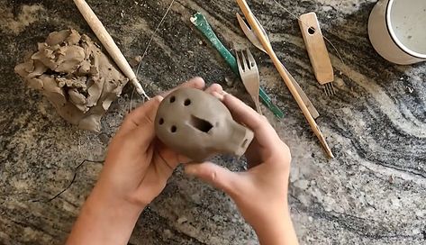 Clay Ocarina, Clay Whistles, High School Ceramics, Sculpting Tools, Aztec Art, Pinch Pots, Class Projects, The Kid, Museum Of Art