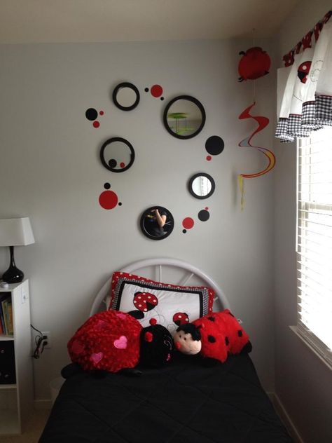 Kendall's Ladybug Room Ladybug Room Decor, Ladybug Bedroom, Ladybug Room, Infant Room Daycare, Baby Room Themes, Pretty Room, Dream Room Inspiration, Big Girl Rooms, Bedroom Themes