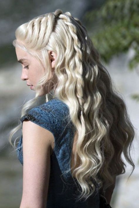 Long Blonde, Long Blonde Hair, Daenerys Targaryen, Game Of Thrones, Blonde Hair, A Woman, Blonde, Hair, Blue