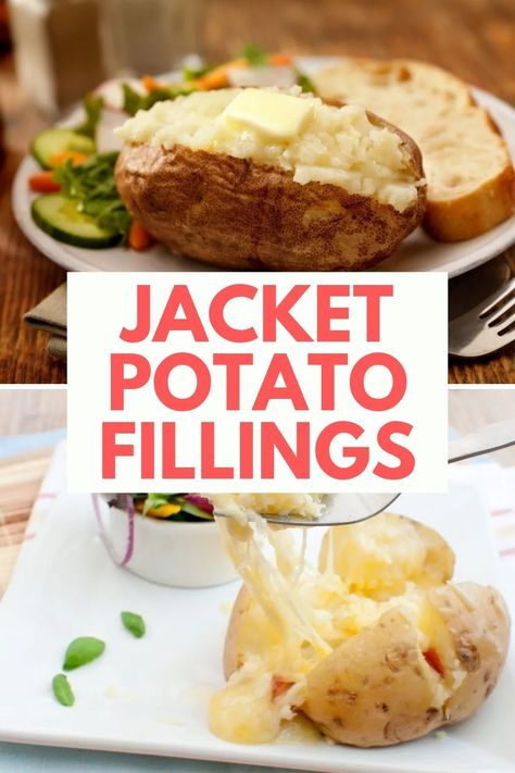 Elevate your baked potato game with these flavourful Jacket Potato Fillings!From classic favourites to inventive combinations, there's a filling for every palate. Check out the recipes and get stuffing! #BakedPotatoes #PotatoRecipes #JacketPotato Jacket Potatoes Fillings, Jacket Potato Fillings Ideas, Jacket Potato Fillings, Baked Potato Fillings, Eggs And Salsa, Jacket Potato Recipe, Jack Potato, Slow Cooker Chilli, Slow Cooker Chicken Casserole