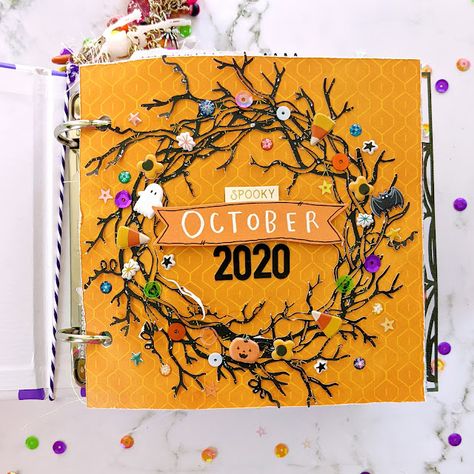 October Daily Scrapbook, 13 Days Of Halloween, I Miss My Cat, October Daily, Afternoon Crafts, Branch Wreath, Paige Taylor, Daily Ideas, Preserving Memories