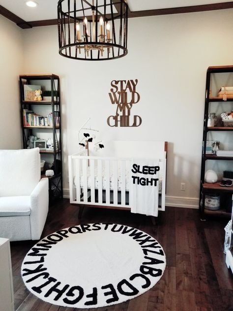 Rockstar Nursery Ideas, Black And White Boho Nursery, Black White And Tan Nursery, Punk Rock Nursery Ideas, Rock And Roll Nursery Theme, Cool Dude Nursery, Skater Boy Nursery, Black And Beige Nursery, Vans Nursery